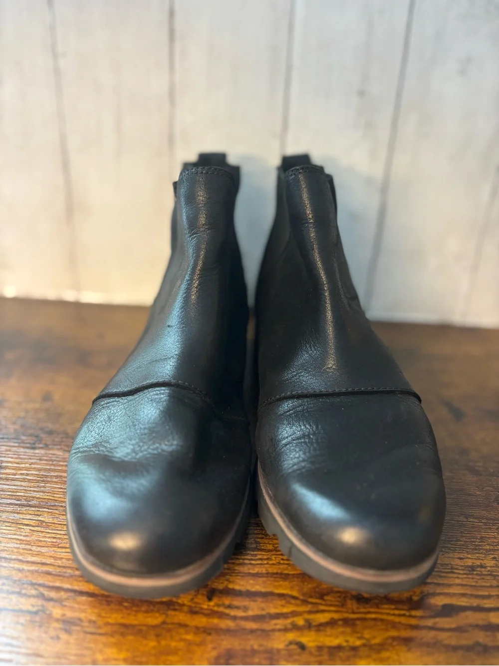 Sorel Women's Black Leather Ankle Booties